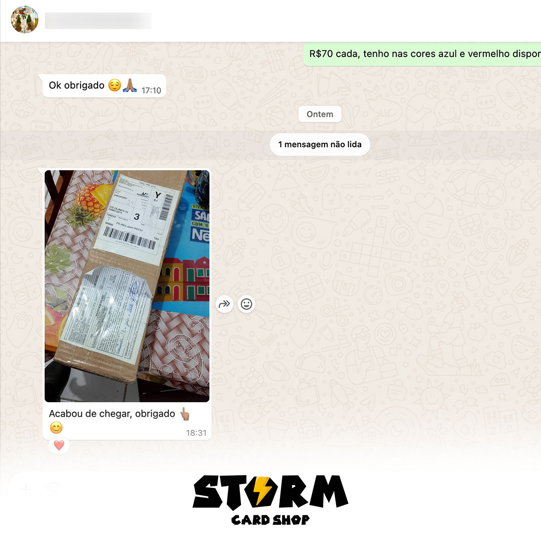 Feedback de cliente Storm Card Shop