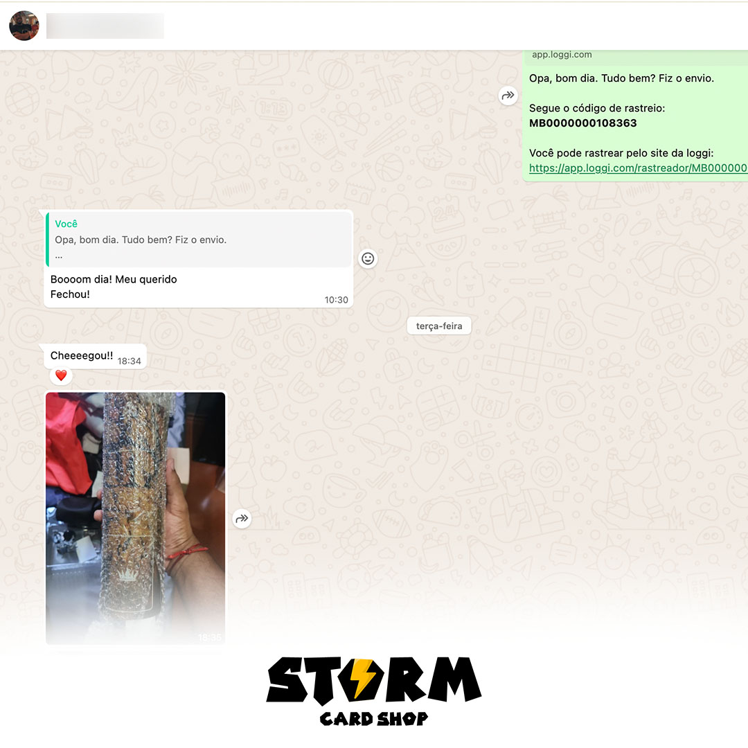 Feedback de cliente Storm Card Shop