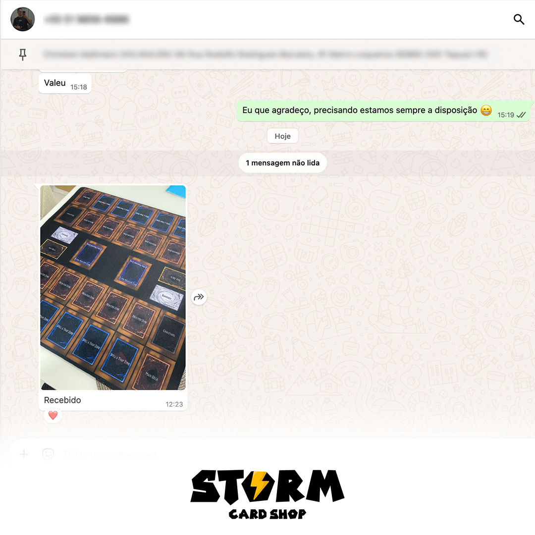 Feedback de cliente Storm Card Shop