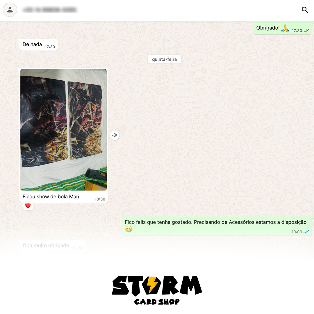 Feedback de cliente Storm Card Shop