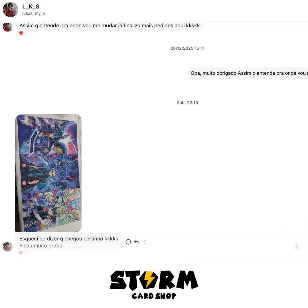 Feedback de cliente Storm Card Shop
