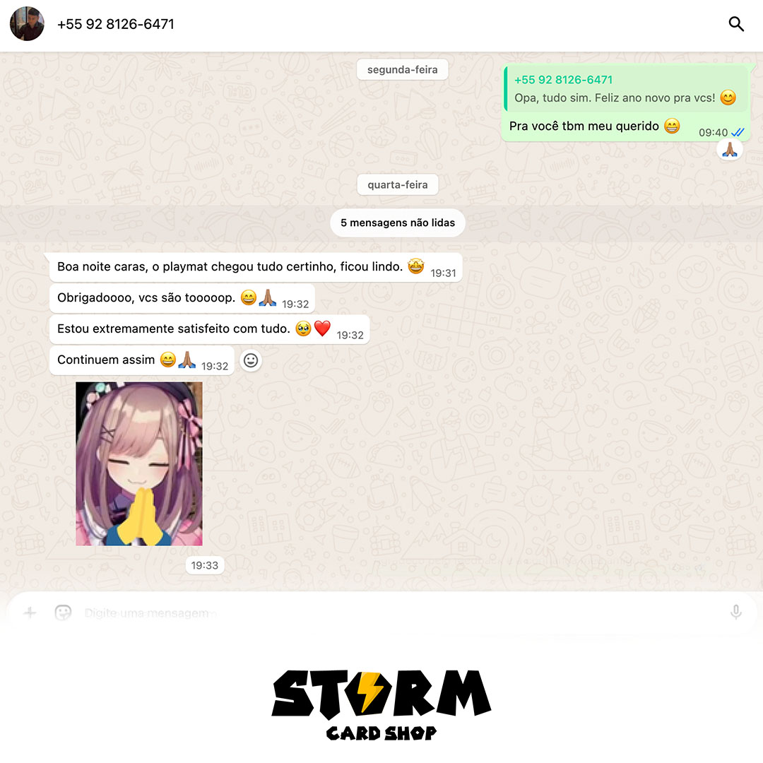 Feedback de cliente Storm Card Shop